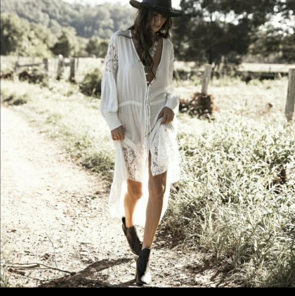 1 left🌼New boutique Button Front Dress - Picture 5 of 16